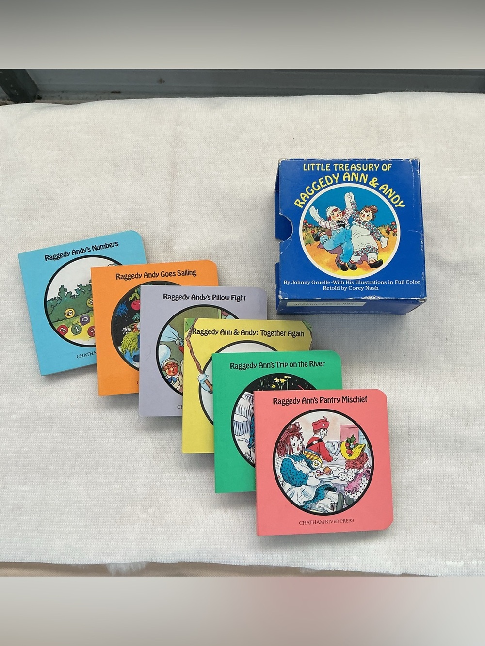 Raggedy Ann & Andy Little Treasury Board Book Set - Colorful Vintage Kids Books